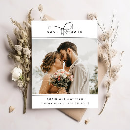 Foto, Elegante Moderne Romantische en Minimalistis Save The Date