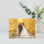 Foto Elegante Mooie Kalligrafie Bruiloft Briefkaart (Staand voorkant)