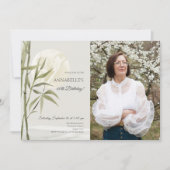 Foto Elegante Oosterse Bamboe 60e Verjaardagsfeest Kaart (Voorkant)