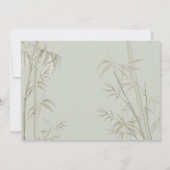 Foto Elegante Oosterse Bamboe 60e Verjaardagsfeest Kaart (Achterkant)