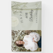 Foto Elegante Oosterse Bamboe 60e Verjaardagsfeest Spandoek (Verticaal)