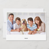 FOTO Elegante Poinsettia Kerstgroet Feestdagenkaart (Achterkant)