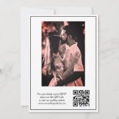 Foto Elegante QR Code en RSVP Bruiloft Kaart (Achterkant)