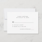 Foto elegante script printbare bruiloft RSVP kaart (Achterkant)