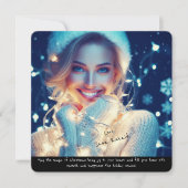 foto Elegante vakantie kerst Kaart (Voorkant)