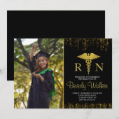 Foto Elegante Verpleegkunde School Afstuderen Kaart (Voorkant / Achterkant)