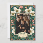 Foto Elegante Winter Bloemen Kerstmis Feestdagenkaart (Voorkant)