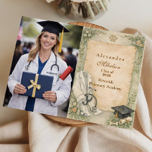 Foto Elegante witte jas afstuderen diergeneeskunde