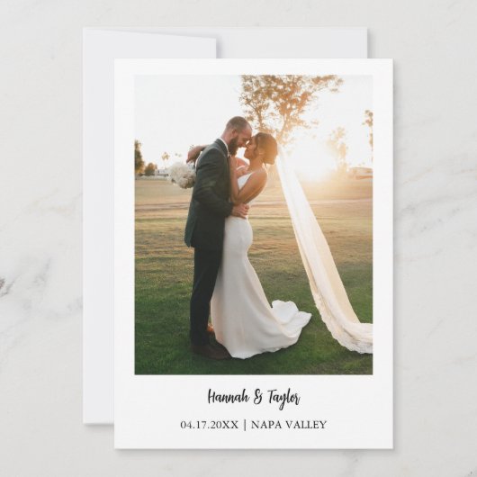 Foto Elopement Aankondiging Kaart (Voorkant)