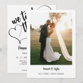 Foto Elopement Aankondiging Kaart (Voorkant / Achterkant)