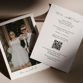 Foto elopement aankondiging sjabloon met QR-code