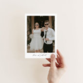 Foto elopement aankondiging sjabloon met QR-code