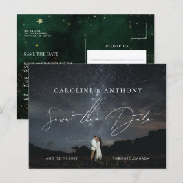 Foto Emerald Green Black Magical Briefkaart