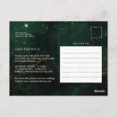 Foto Emerald Green Black Magical Briefkaart (Achterkant)