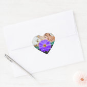 Foto Emerald Green Lavender Gerber Daisy Wedding Hart Sticker (Envelop)