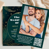 Foto Emerald Groen Goud Hemelse Bruiloft Kaart