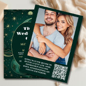 Foto Emerald Groen Goud Hemelse Bruiloft Kaart