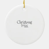 Foto en aangepaste tekst gepersonaliseerd keramisch ornament (Achterkant)