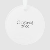 Foto en aangepaste tekst gepersonaliseerd ornament (achterkant)