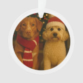 Foto en aangepaste tekst gepersonaliseerd ornament (voorkant)