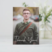 Foto en bericht voor groot Afstuderen Aangepast Bedankkaart (Staand voorkant)