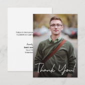 Foto en bericht voor groot Afstuderen Aangepast Bedankkaart (Voorkant / Achterkant)