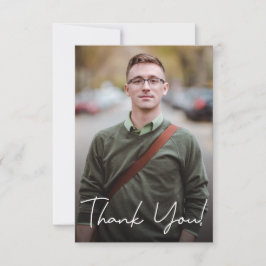 Foto en bericht voor groot Afstuderen Aangepast Bedankkaart