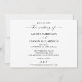 Foto en Calligrafie 3BF Mod Horizontale Trouwkaart Kaart (Achterkant)