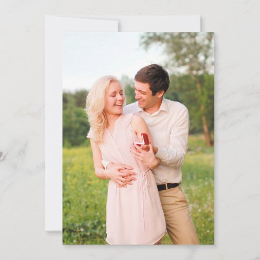 Foto- en Champagne Engagement Party Kaart (Achterkant)