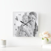 Foto en cijfers, maak je eigen foto vierkante klok (Huis)