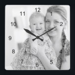 Foto en cijfers, maak je eigen foto vierkante klok<br><div class="desc">Foto en cijfers, maak je eigen muurklok. Pas het aan met uw eigen foto met slechts een klik.</div>