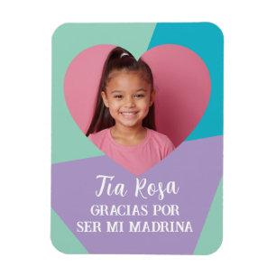 Foto en Corazon Regalo de Gracias Para Madrina Magneet