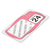 Foto en datum Roze "Save the Date" 4x6 Magnet Magneet (Linkerzijde)