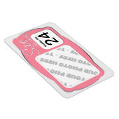 Foto en datum Roze "Save the Date" 4x6 Magnet Magneet (Rechterzijde)