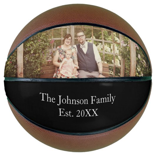 Foto en familiefamentfoto op maat basketbal (Voorkant)