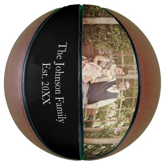 Foto en familiefamentfoto op maat basketbal (Verticaal)