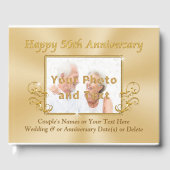 Foto en gepersonaliseerd 50e Jubileum gastenboek (Voorkant)