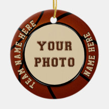 Foto- en gepersonaliseerd basketbalornament