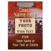 Foto en gepersonaliseerd Football Coach Klembord (Voorkant)