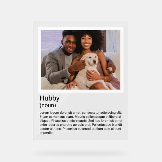 Foto en gepersonaliseerde beschrijving Tekst wijzi Acryl Bord (Voorkant)