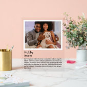 Foto en gepersonaliseerde beschrijving Tekst wijzi Acryl Bord (Huwelijk)