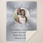 FOTO en gepersonaliseerde bruiloft dekens gooien (Voorkant)