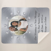 FOTO en gepersonaliseerde bruiloft dekens gooien (Voorkant (horizontaal))