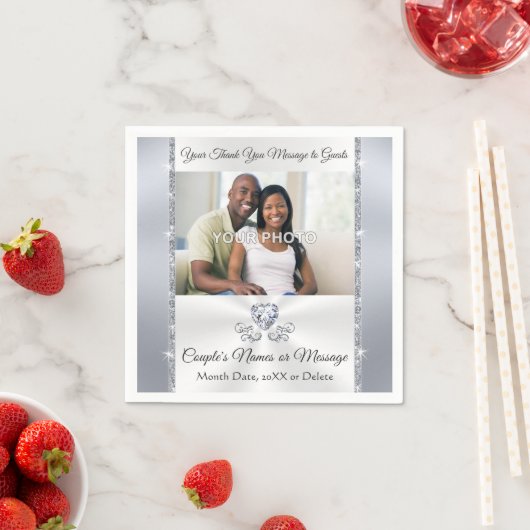 Foto- en gepersonaliseerde cocktail servetjes voor servet (Insitu)