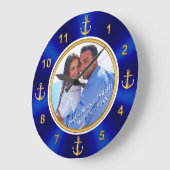 FOTO en gepersonaliseerde Nautische Huwelijkscadea Grote Klok (Hoek)
