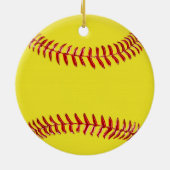 Foto en Gepersonaliseerde Softbal Team Gift Ideeën Keramisch Ornament (Achterkant)