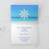 Foto- en gepersonaliseerde tropische kerstkaarten kaart (Binnen)