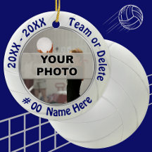 Foto en Gepersonaliseerde Volleybal Ornamenten