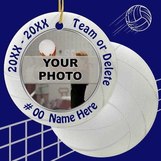 Foto en Gepersonaliseerde Volleybal Ornamenten