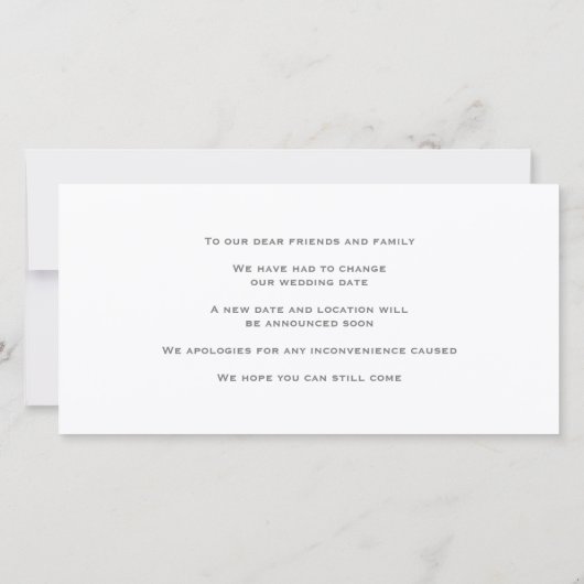 Foto- en gouden datumwijzigingskaart bedankkaart (Achterkant)